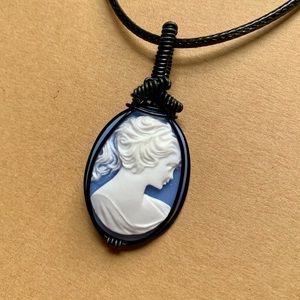 “Artemis” Cameo Necklace (Handcrafted, NWT)